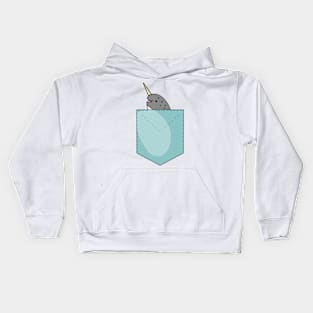 Whale in your pocket - Narwhal Kids Hoodie